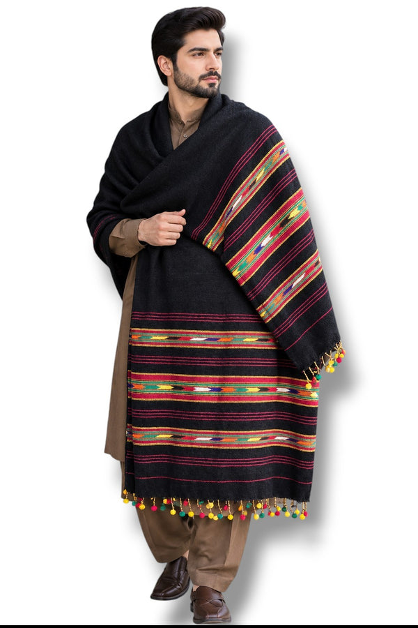 BLACK BUMBLE SHAWL